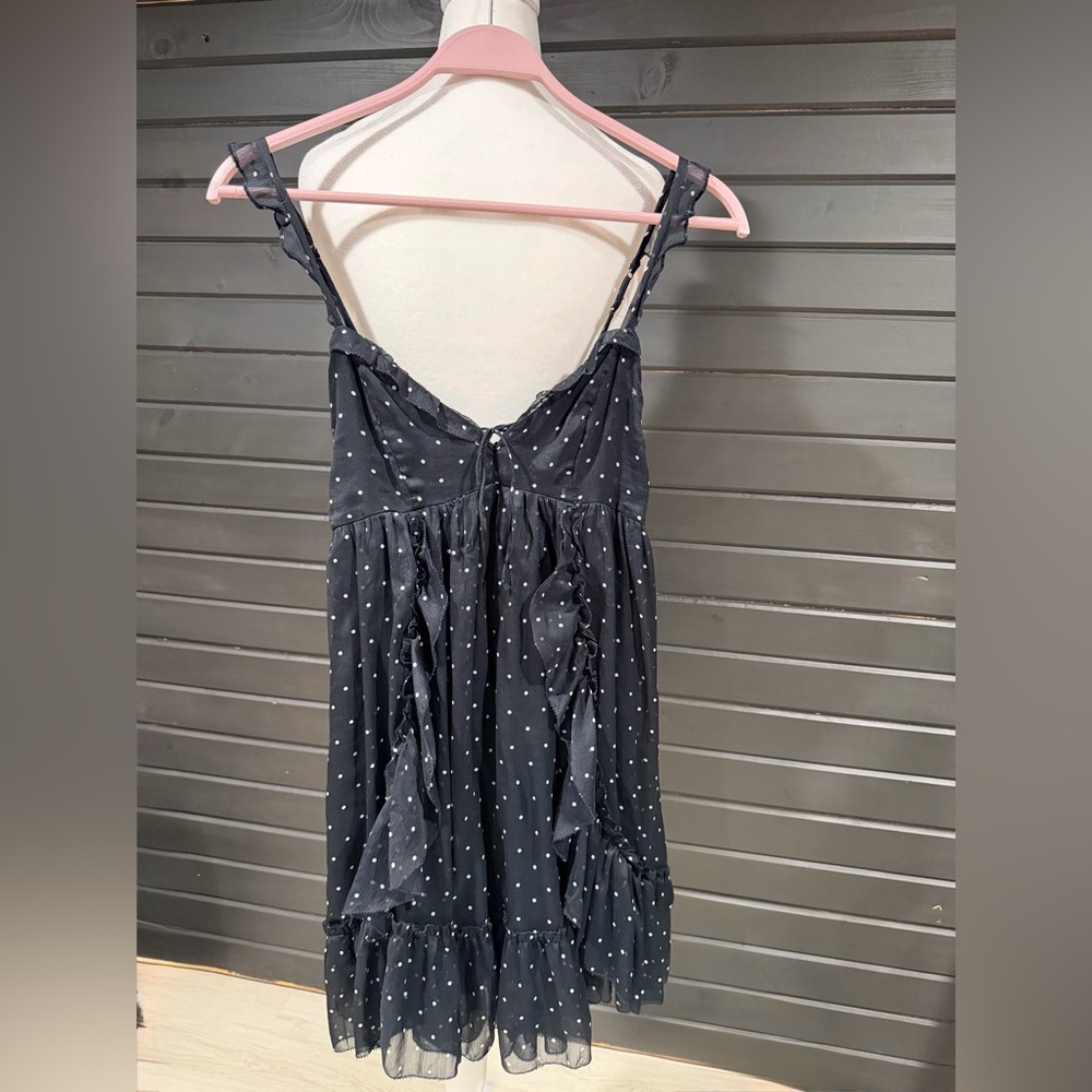 Abercrombie Black Polka Dot Dress, x-small